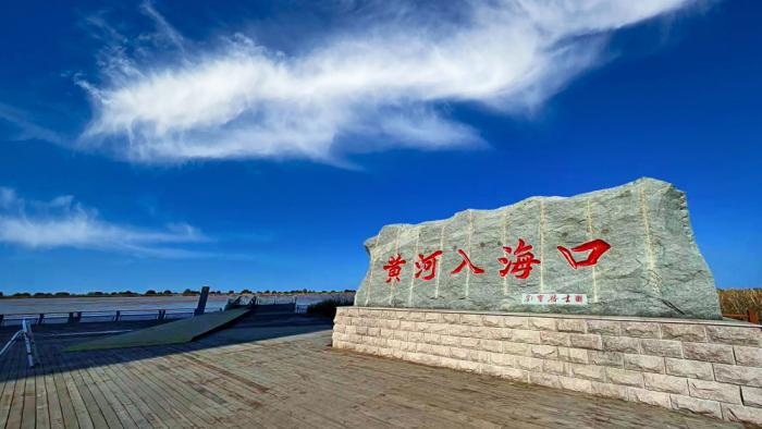 △黃河入海口位于山東東營(yíng)市墾利區(qū)。(總臺(tái)央視記者彭漢明拍攝)