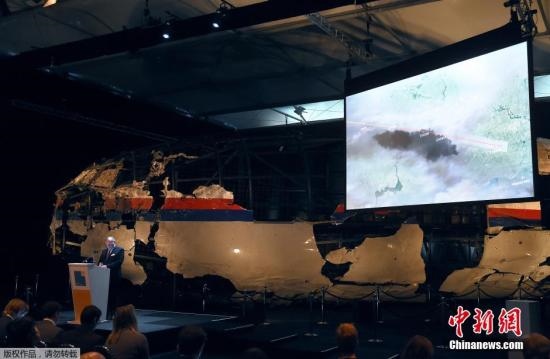 資料圖：MH17墜毀客機殘骸。