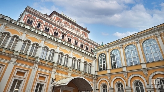  △當?shù)貢r間3月21日，莫斯科，克里姆林宮。（總臺央廣記者潘毅拍攝）