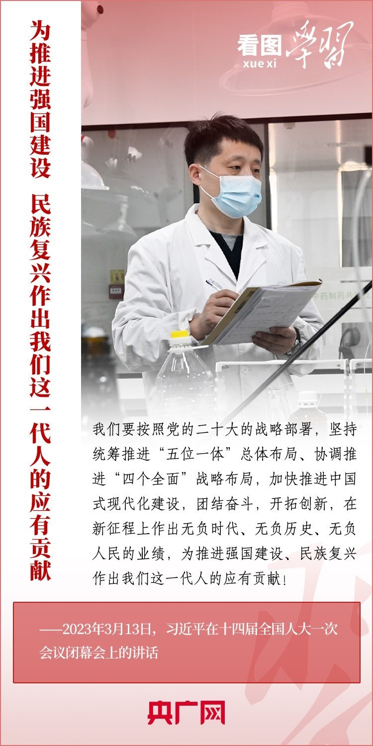 看圖學習丨為推進強國建設、民族復興作出我們這一代人的應有貢獻