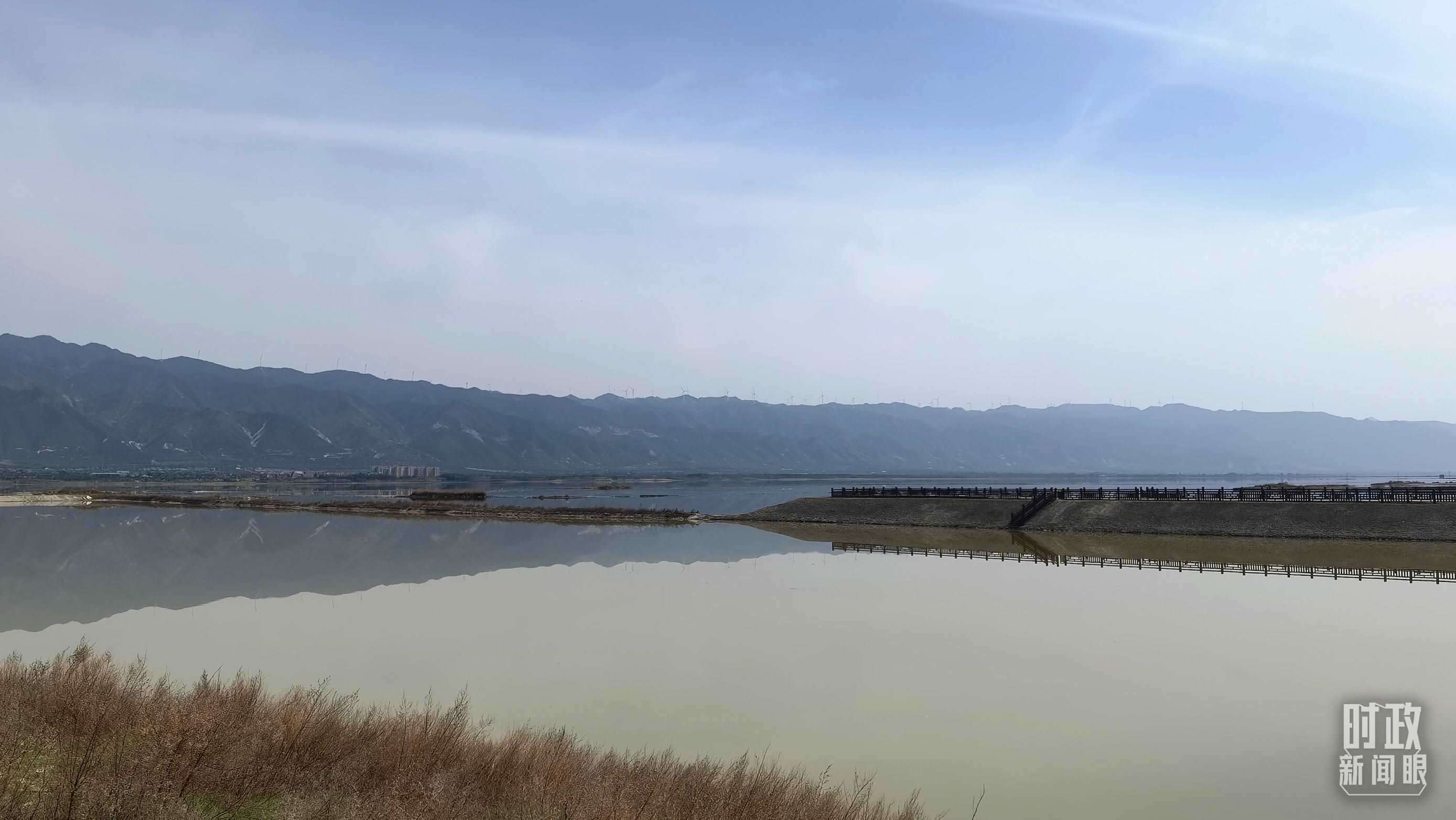 △運城鹽湖。（總臺央視記者馬亞陽拍攝）