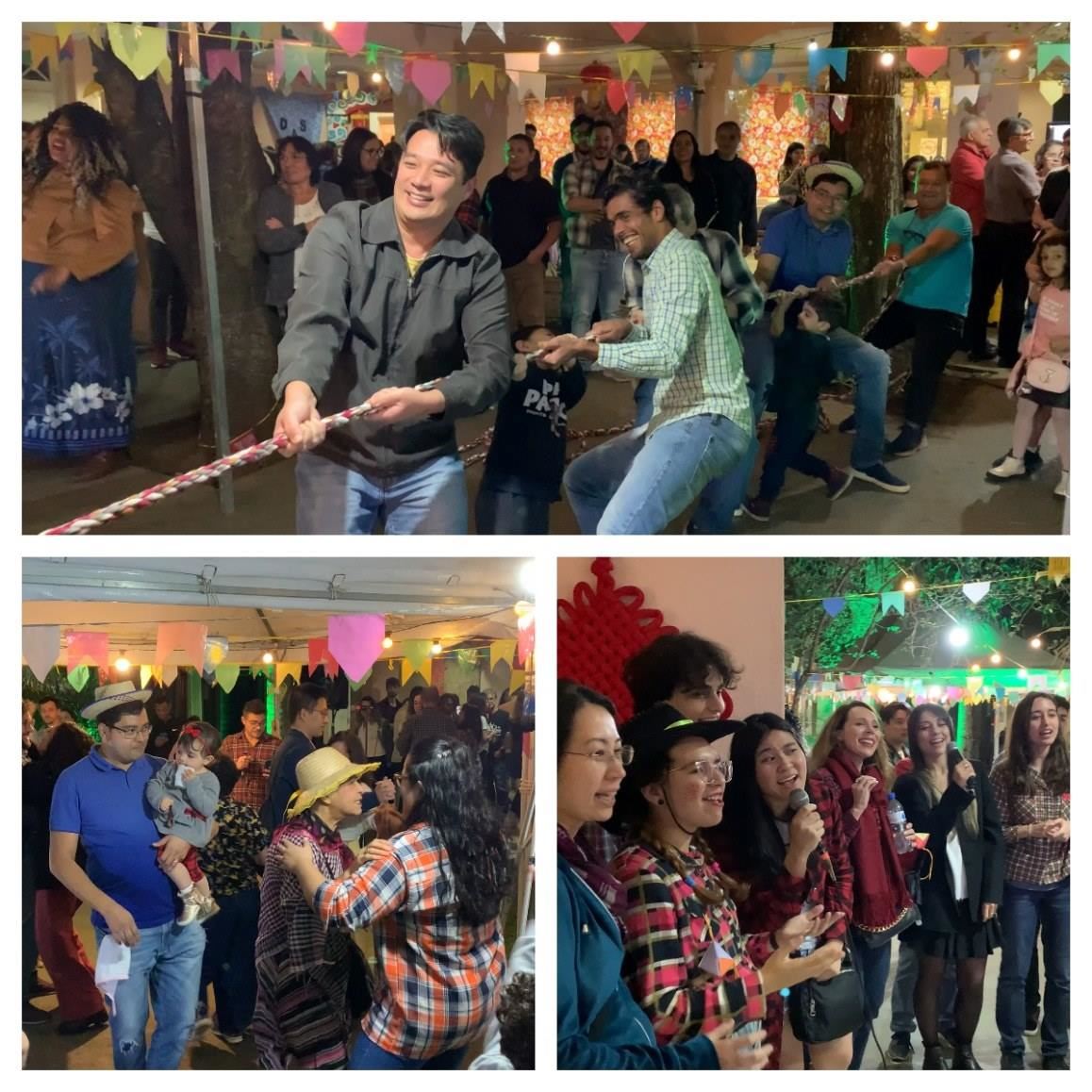 參與者在活動(dòng)中體驗(yàn)巴西豐收節(jié)文化元素。（圣保羅州立大學(xué)孔子學(xué)院供圖）