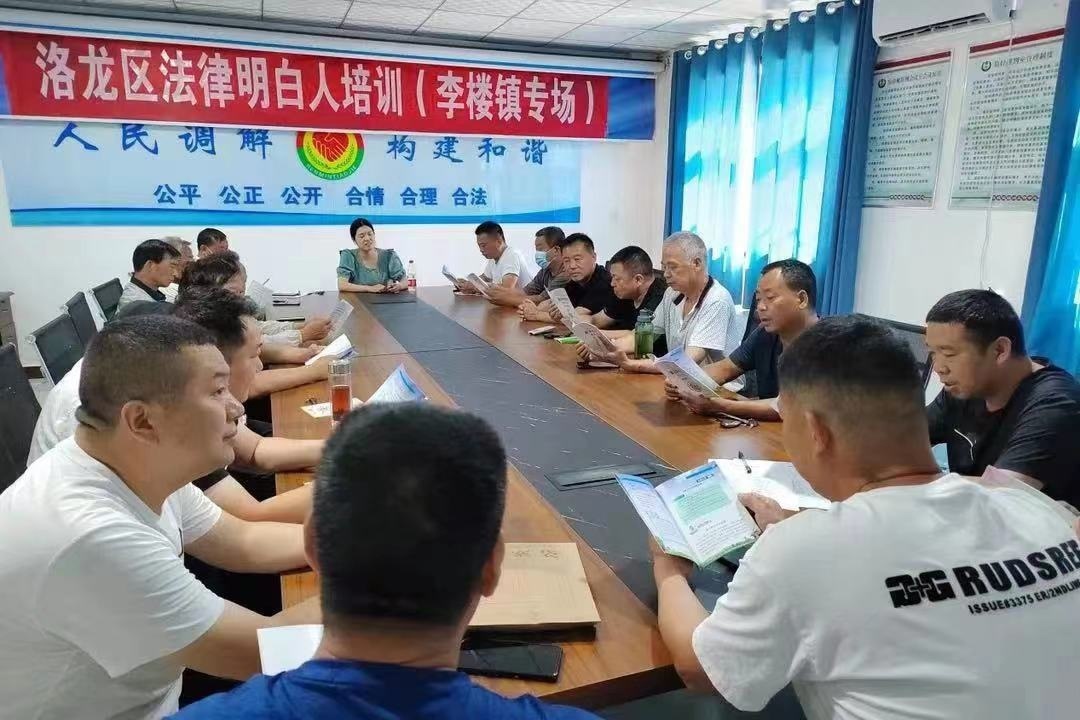 河南省洛陽市洛龍區(qū)李樓司法所開展《民法典》專題普法講座暨“法律明白人”培訓(xùn)。河南省司法廳供圖