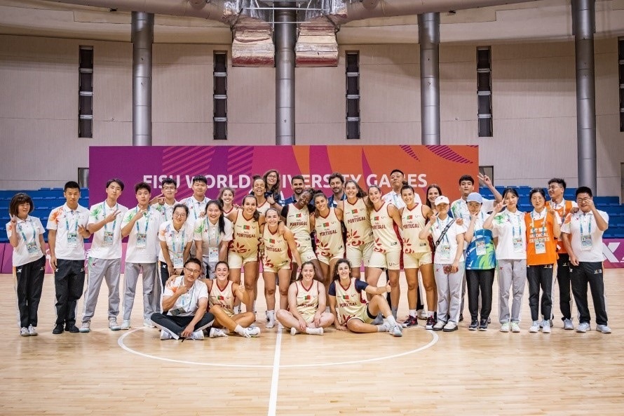 成都大運(yùn)會(huì)葡萄牙女子籃球隊(duì)。 受訪者供圖