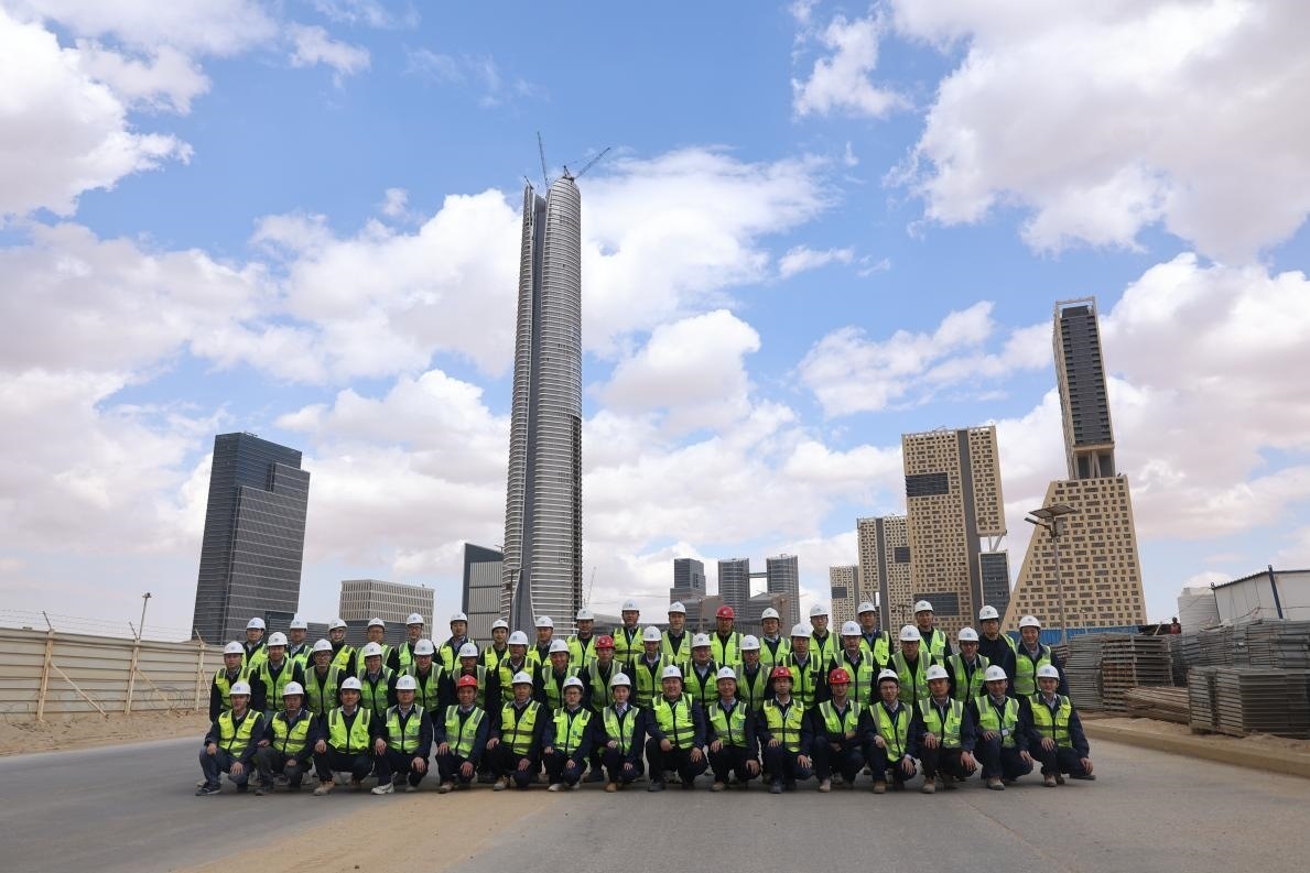 埃及新首都CBD標志塔項目青年工程師團隊。 受訪者供圖