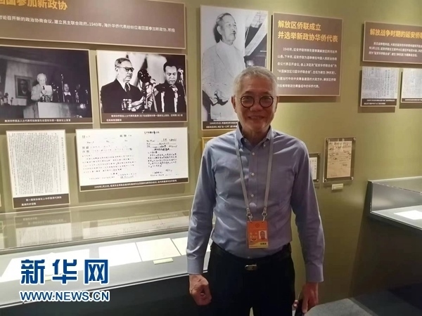 印尼廣東社團(tuán)聯(lián)合總會總主席張錦泉。新華網(wǎng)記者 侯強(qiáng) 攝