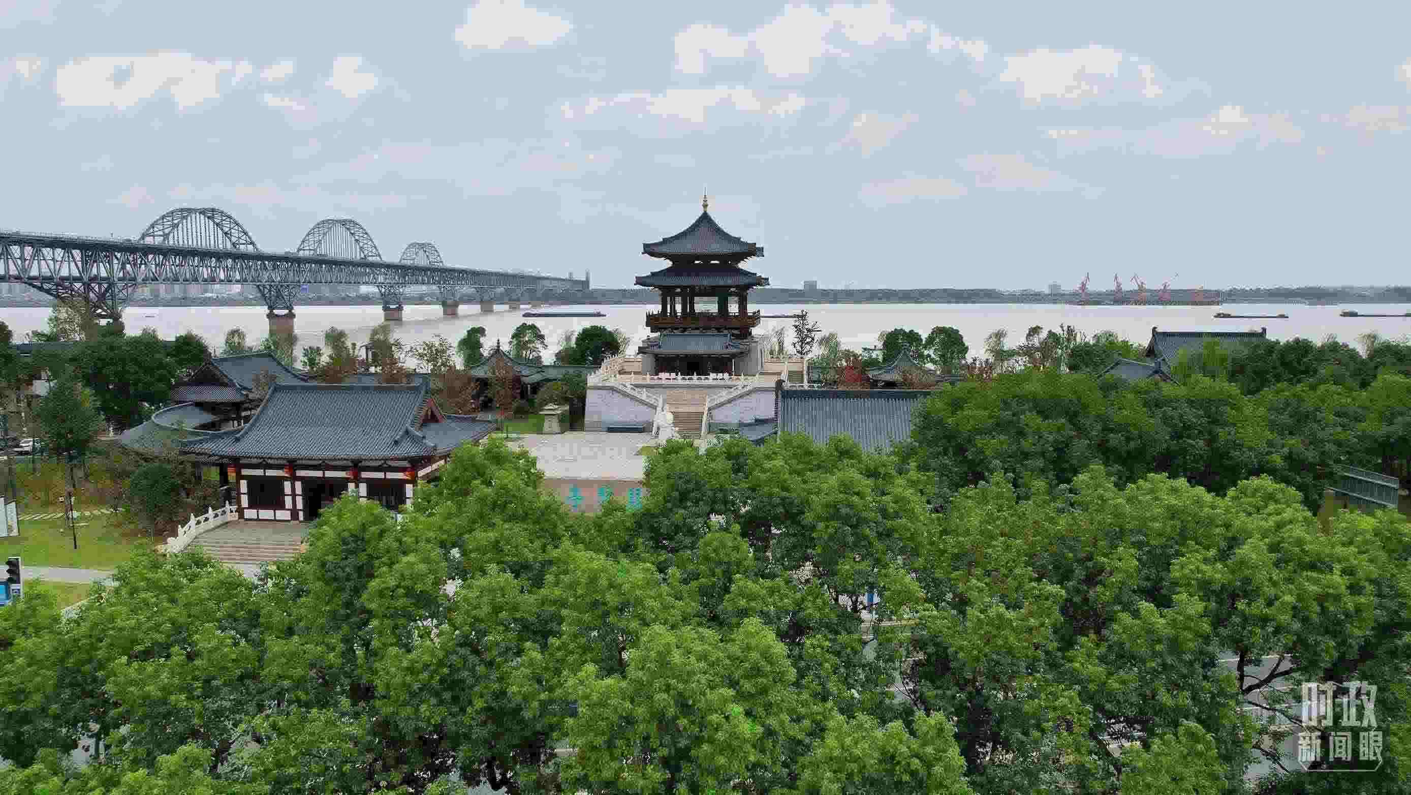 △長江國家文化公園九江城區(qū)段。（總臺(tái)記者劉陽拍攝）