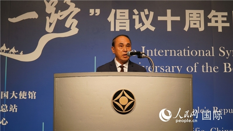 柬埔寨駐日大使圖伊瑞發(fā)言。人民網(wǎng) 蔣曉辰攝