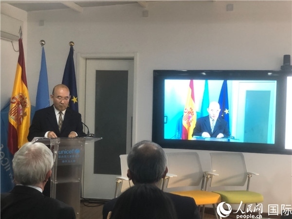 生態(tài)環(huán)境部應(yīng)對氣候變化司一級巡視員孫楨在研討會上致辭。 人民網(wǎng)記者 趙健攝