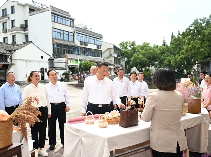 2023年9月20日，習(xí)近平在金華市義烏市后宅街道李祖村考察。