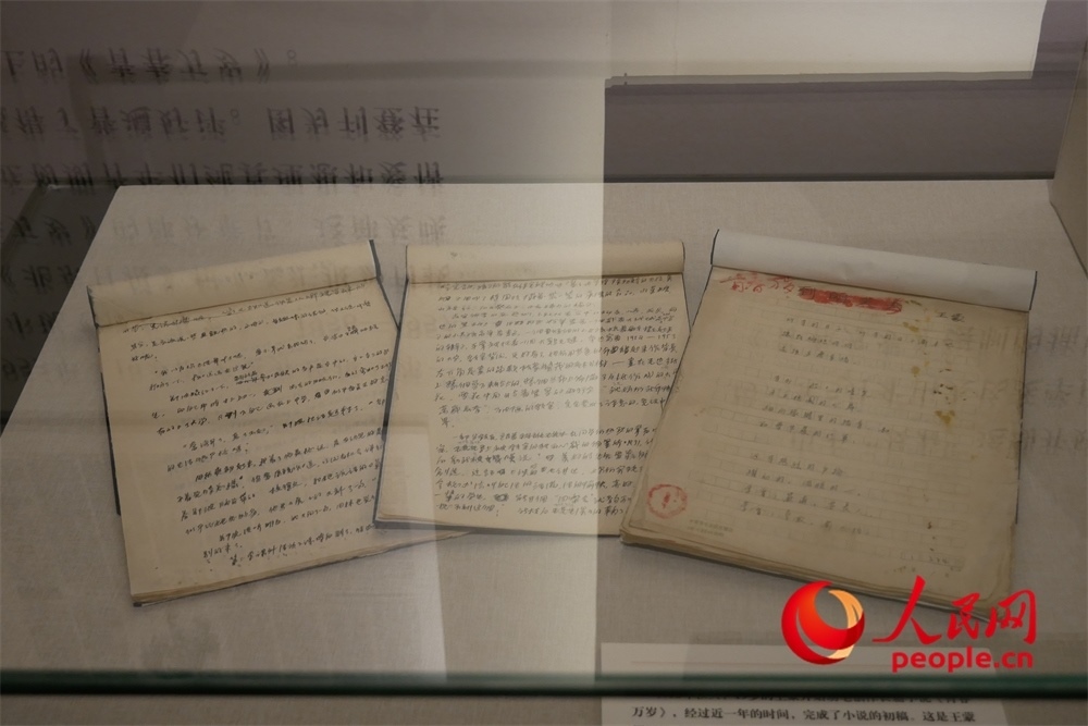 《青春萬歲》手稿。人民網(wǎng)記者 韋衍行攝