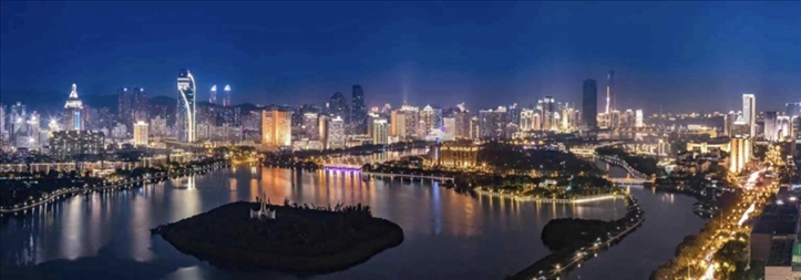 筼筜夜色。（圖源：人民日?qǐng)?bào)）