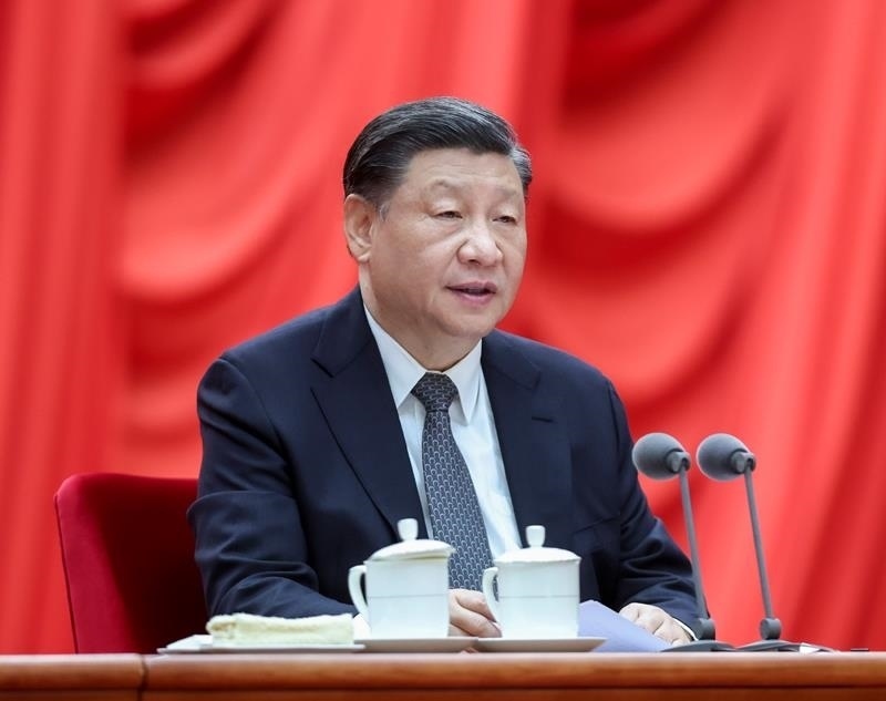 △2023年4月3日，學(xué)習(xí)貫徹習(xí)近平新時代中國特色社會主義思想主題教育工作會議在北京召開。習(xí)近平總書記出席會議并發(fā)表重要講話。