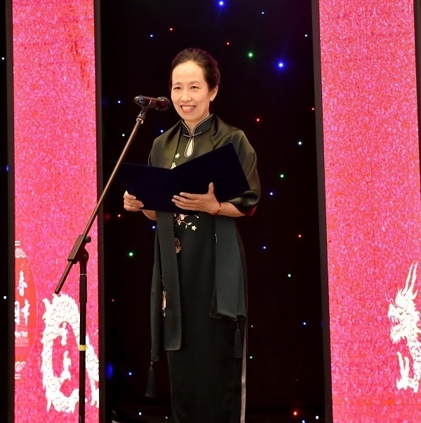 中國(guó)駐阿拉木圖總領(lǐng)事蔣薇致辭。中國(guó)駐阿拉木圖總領(lǐng)館供圖