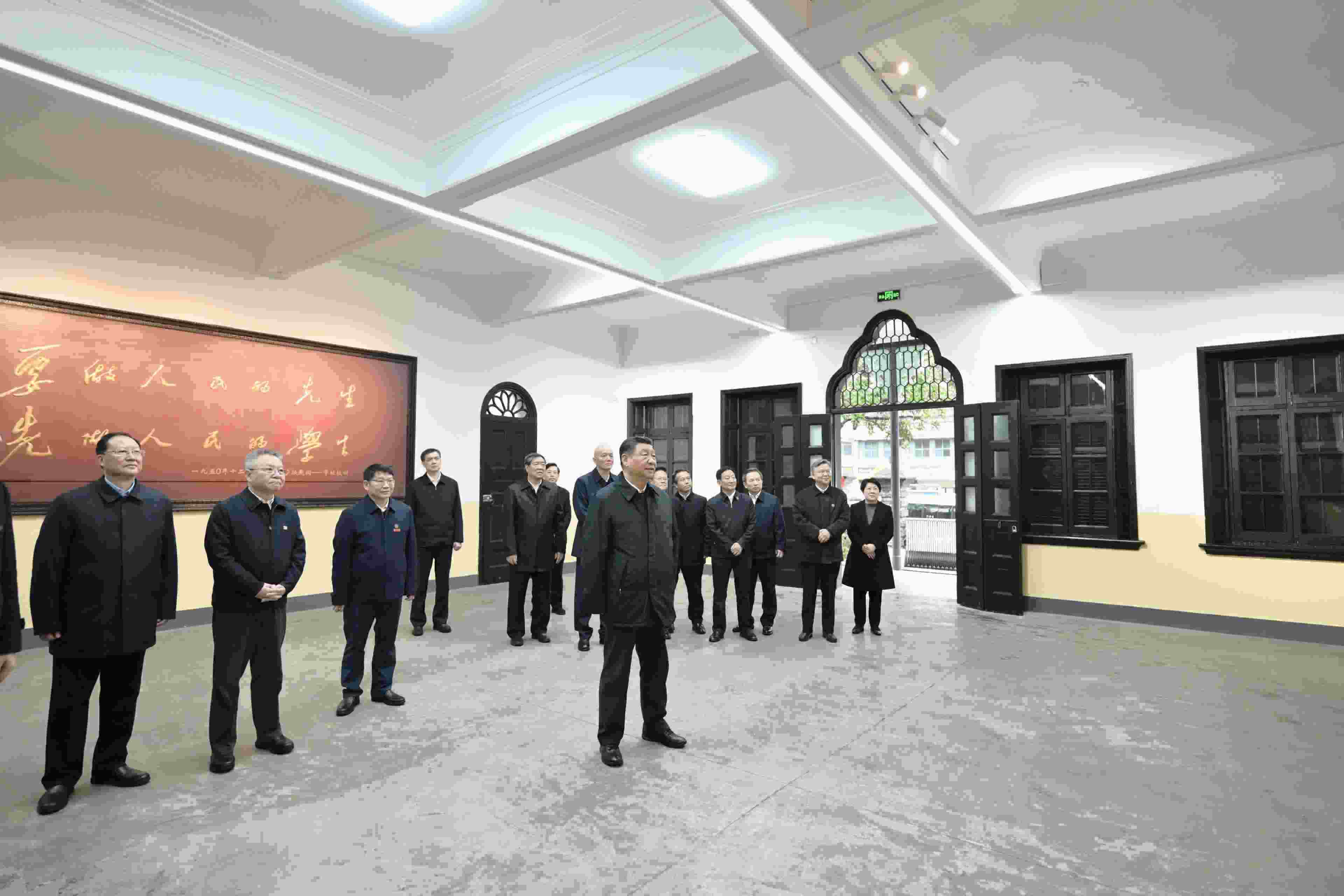3月18日，習(xí)近平總書記在湖南第一師范學(xué)院（城南書院校區(qū)）考察。
