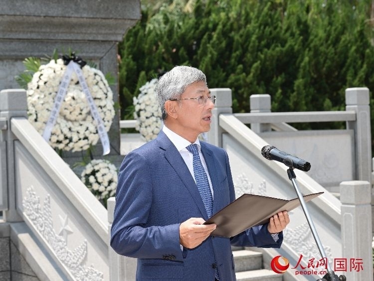 陳海大使發(fā)表致辭。人民網(wǎng)記者 謝佳君攝