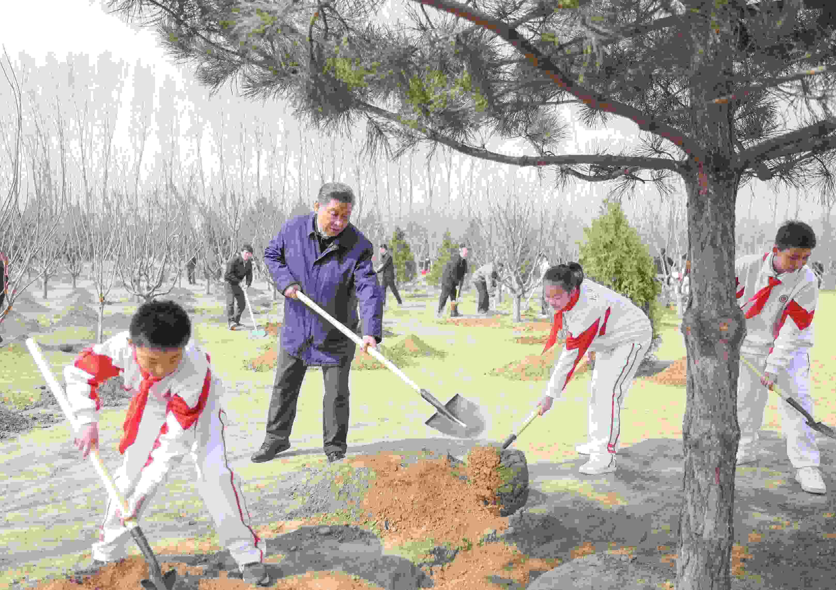 2024年4月3日，習(xí)近平總書記來到北京市通州區(qū)潞城鎮(zhèn)參加首都義務(wù)植樹活動。