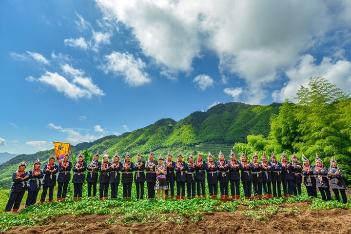 景寧渤海鎮(zhèn)安亭村畬歌嘹亮。供圖 共享聯(lián)盟·景寧