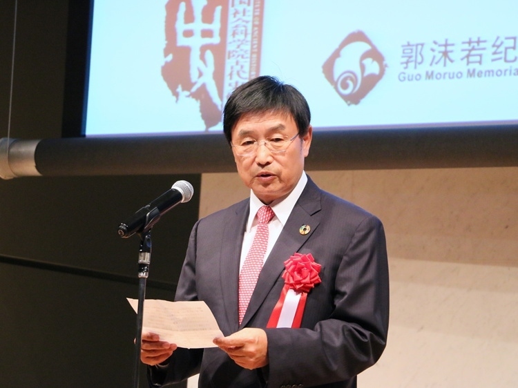 日中友好會(huì)館中國(guó)代表理事黃星原致辭。人民網(wǎng) 許可攝