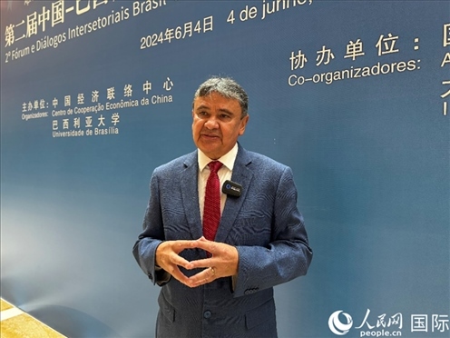 巴西社會(huì)發(fā)展部部長(zhǎng)迪亞斯。 人民網(wǎng)記者 張榮攝
