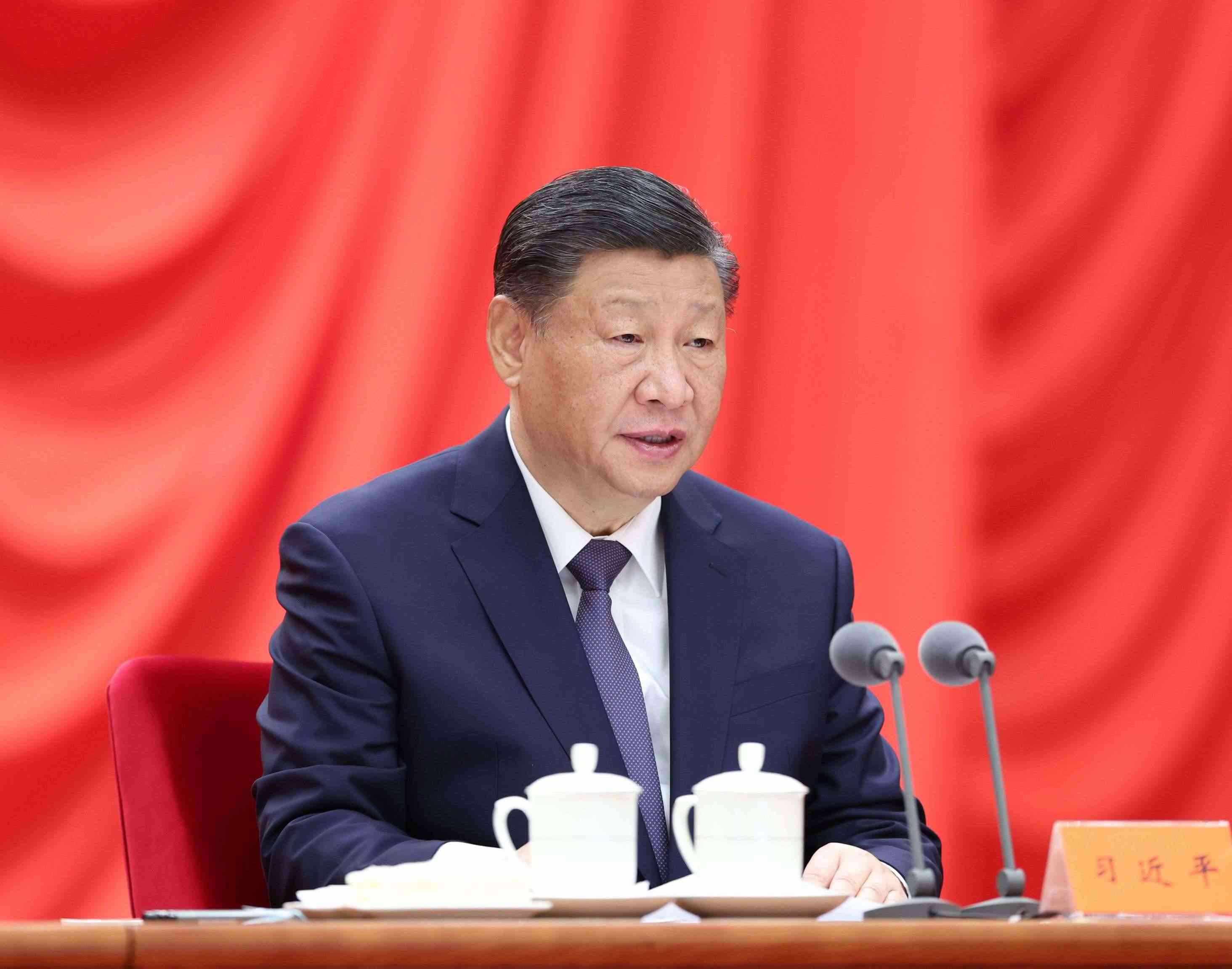 △ 2024年1月8日，習(xí)近平總書記在中國共產(chǎn)黨第二十屆中央紀(jì)律檢查委員會(huì)第三次全體會(huì)議上發(fā)表重要講話。