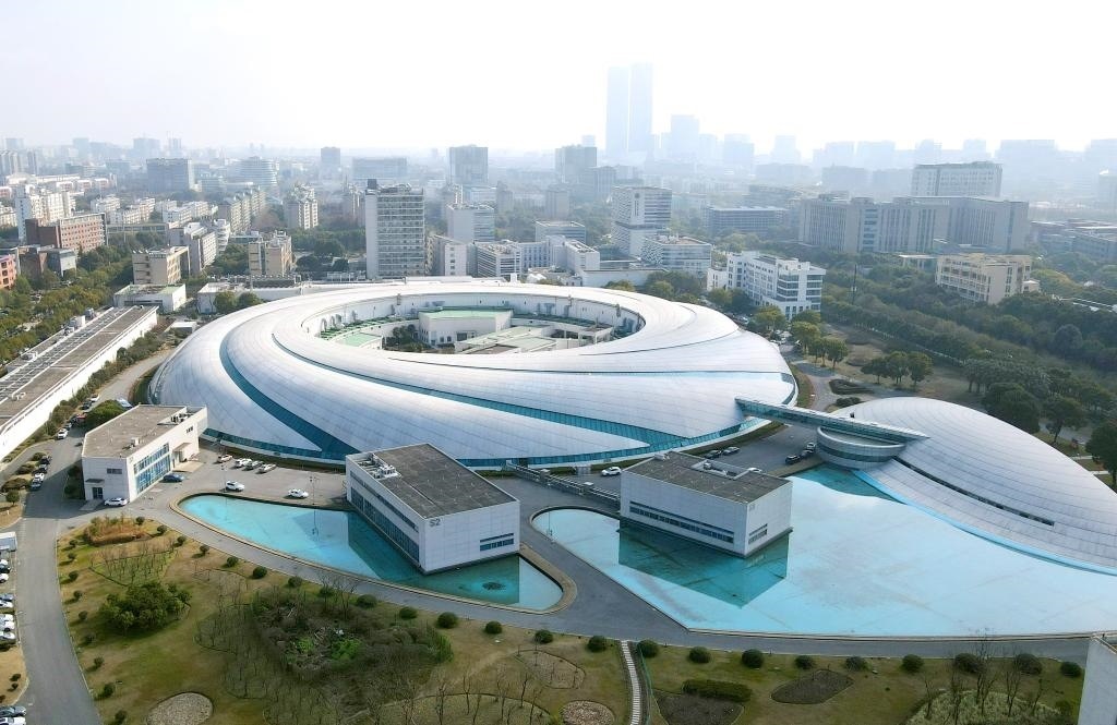 位于上海張江科學城的“上海光源”（2024年2月27日攝，無人機照片）。新華社記者 方喆 攝