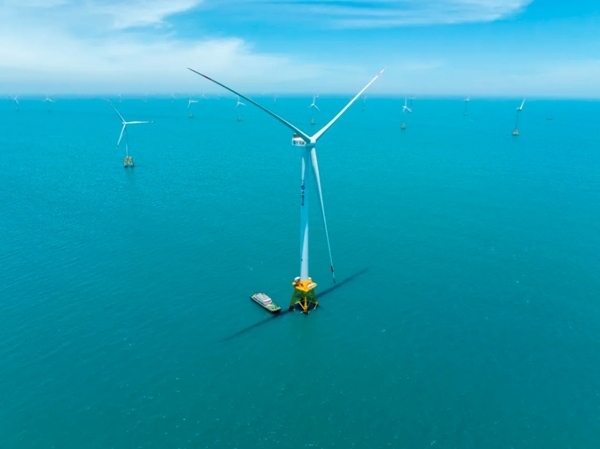 全球首臺16兆瓦海上風(fēng)電機(jī)組于2023年6月并網(wǎng)發(fā)電。韓磊攝
