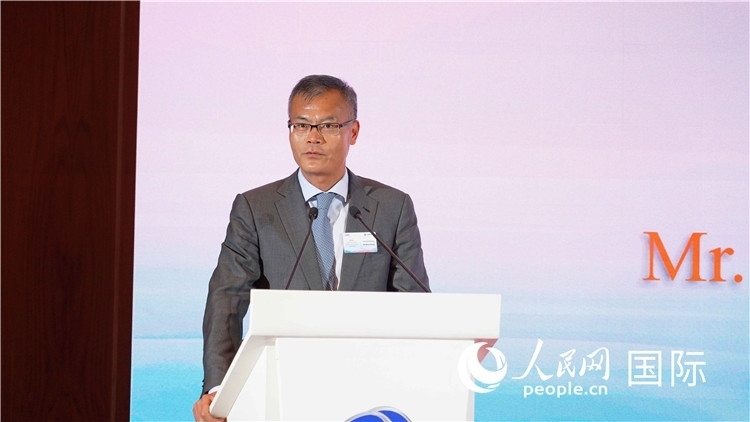 中國駐南非使館鄭冰開公使發(fā)言。 人民網(wǎng) 張茜 攝