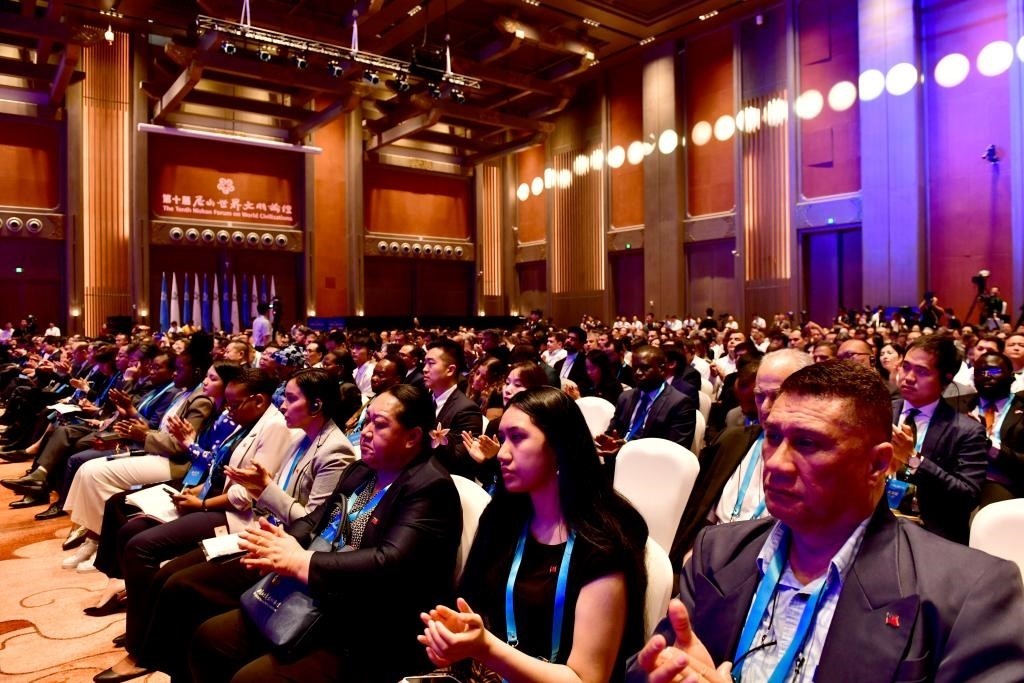與會嘉賓出席第十屆尼山世界文明論壇。新華社記者 郭緒雷 攝