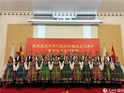 波蘭馬佐夫舍歌舞團(tuán)現(xiàn)場演出。人民網(wǎng)記者 禹麗敏攝