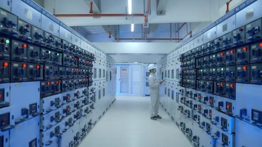 300兆瓦壓氣儲能示范工程低壓配電室。受訪者供圖