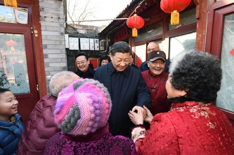 2019年2月1日，習(xí)近平總書記來到北京前門東區(qū)草廠四條胡同看望慰問群眾。