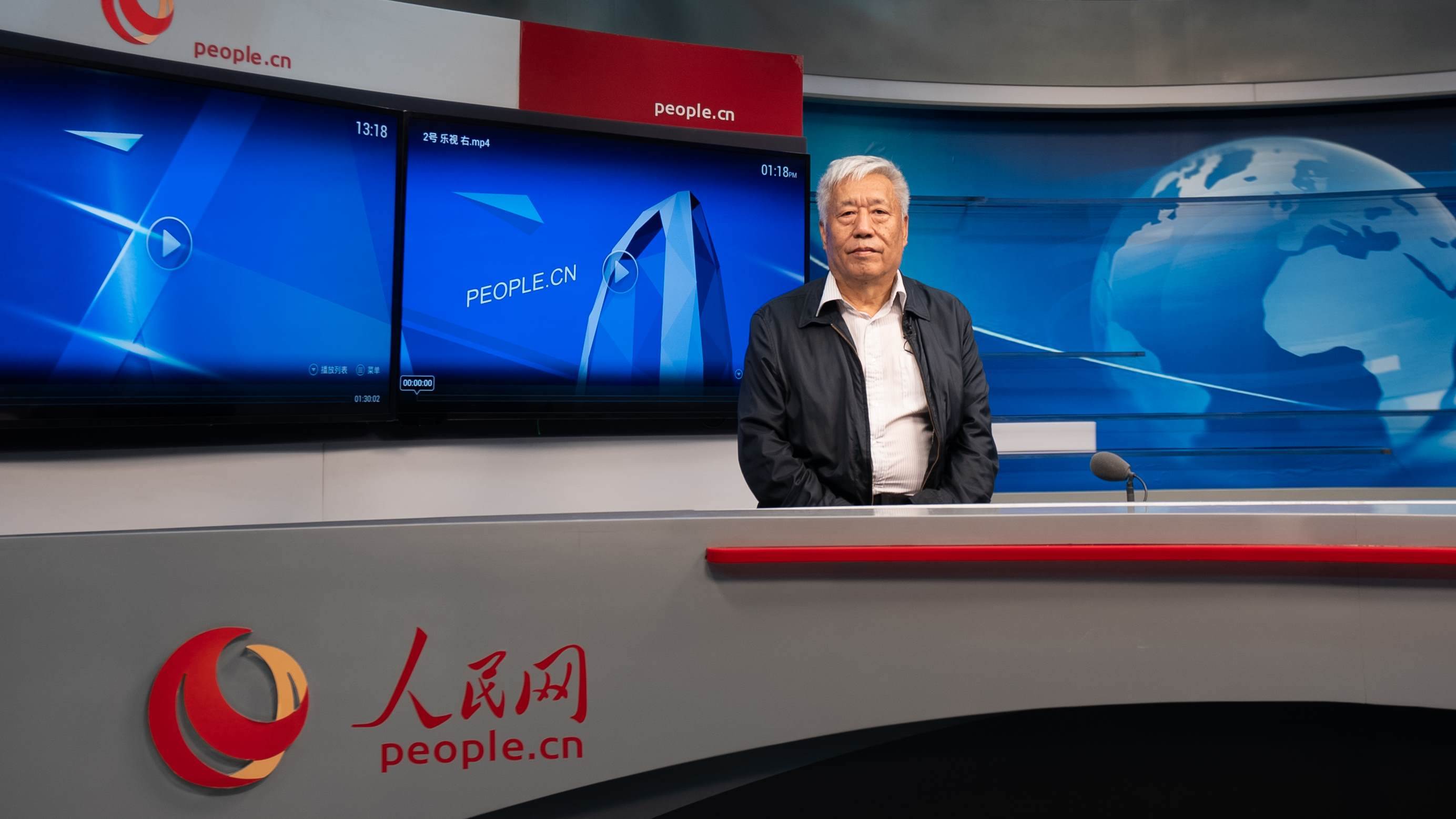 中國(guó)地震局地球物理研究所原副所長(zhǎng)、研究員高孟潭作客人民網(wǎng)。人民網(wǎng)記者 葛泰佚攝