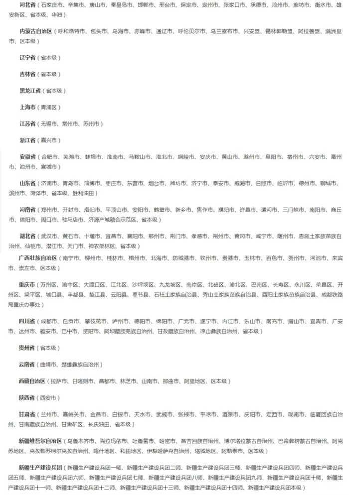 截至5月8日已開通醫(yī)保個賬跨省共濟的統(tǒng)籌區(qū)。（國家醫(yī)保局官網截圖）