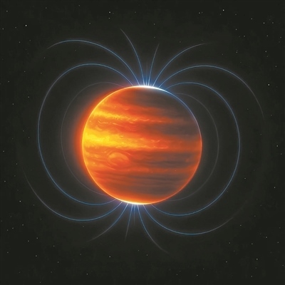 木星磁場（藝術(shù)圖）。圖片來源：物理學家組織網(wǎng)