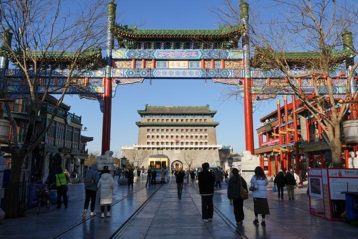 這是2024年12月26日從前門大街拍攝的正陽(yáng)門箭樓。