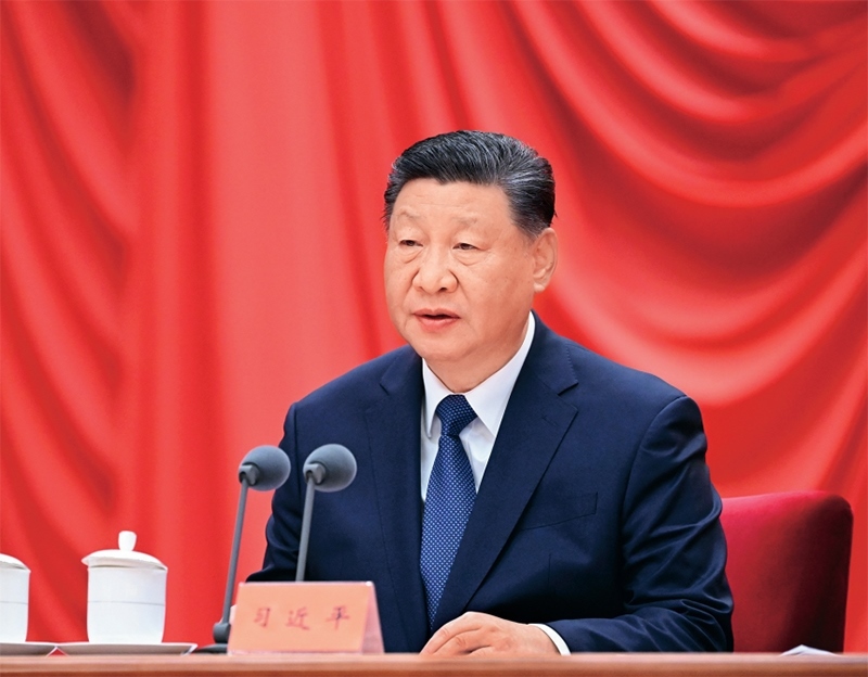 2025年1月6日，中共中央總書(shū)記、國(guó)家主席、中央軍委主席習(xí)近平在中國(guó)共產(chǎn)黨第二十屆中央紀(jì)律檢查委員會(huì)第四次全體會(huì)議上發(fā)表重要講話(huà)。 新華社記者 謝環(huán)馳/攝